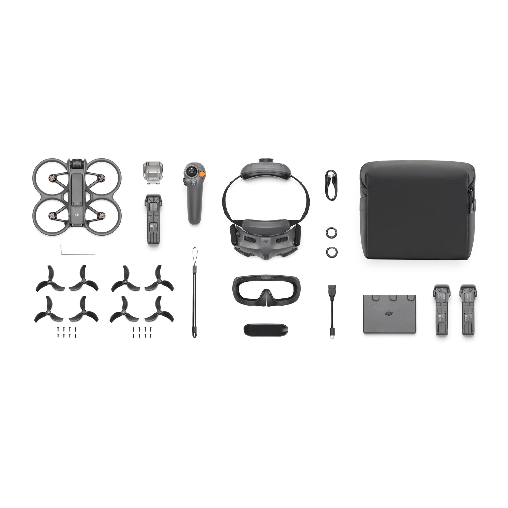 DJI Avata 2 Drone (Three Batteries) - Control Master Bundle