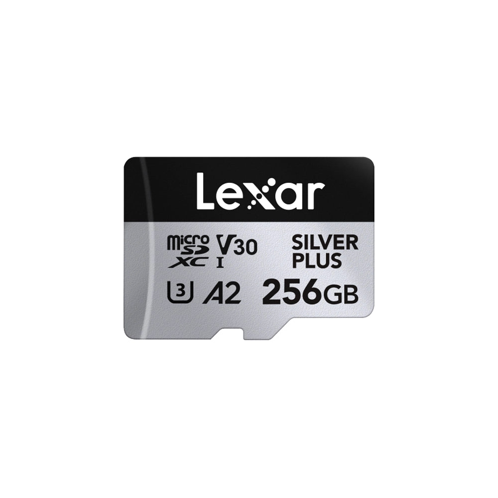 Lexar Professional Silver Plus 256GB microSDXC UHS-I V30 (205MB/s) - DJI Recommended Memory Card