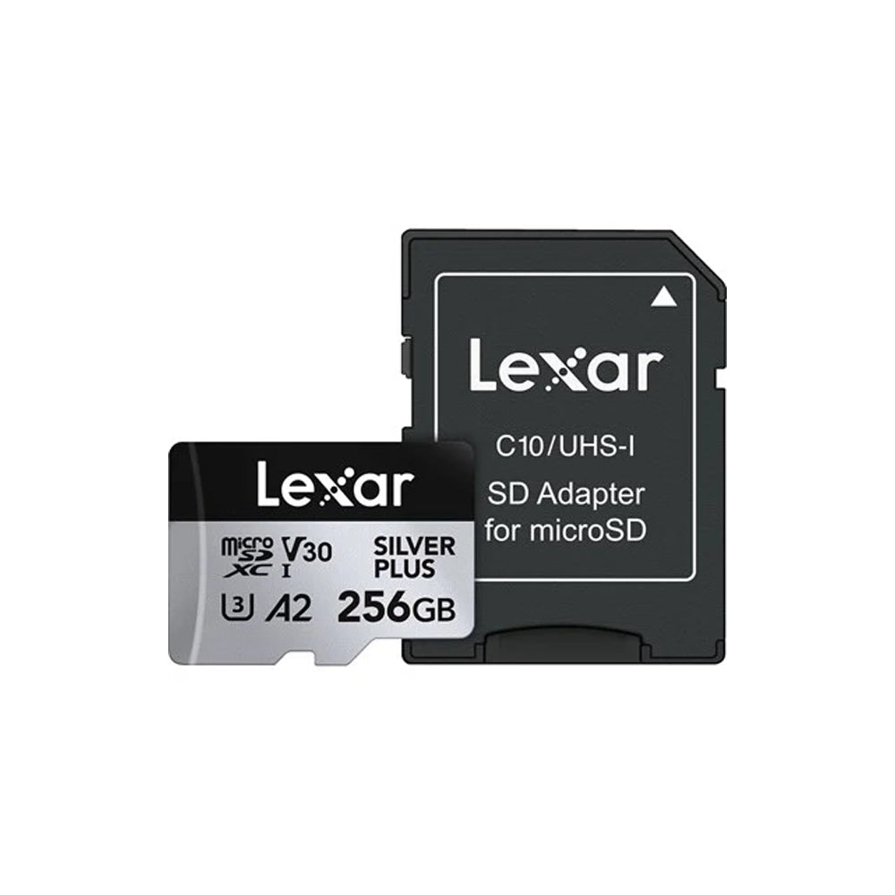 Lexar Professional Silver Plus 256GB microSDXC UHS-I V30 (205MB/s) - DJI Recommended Memory Card