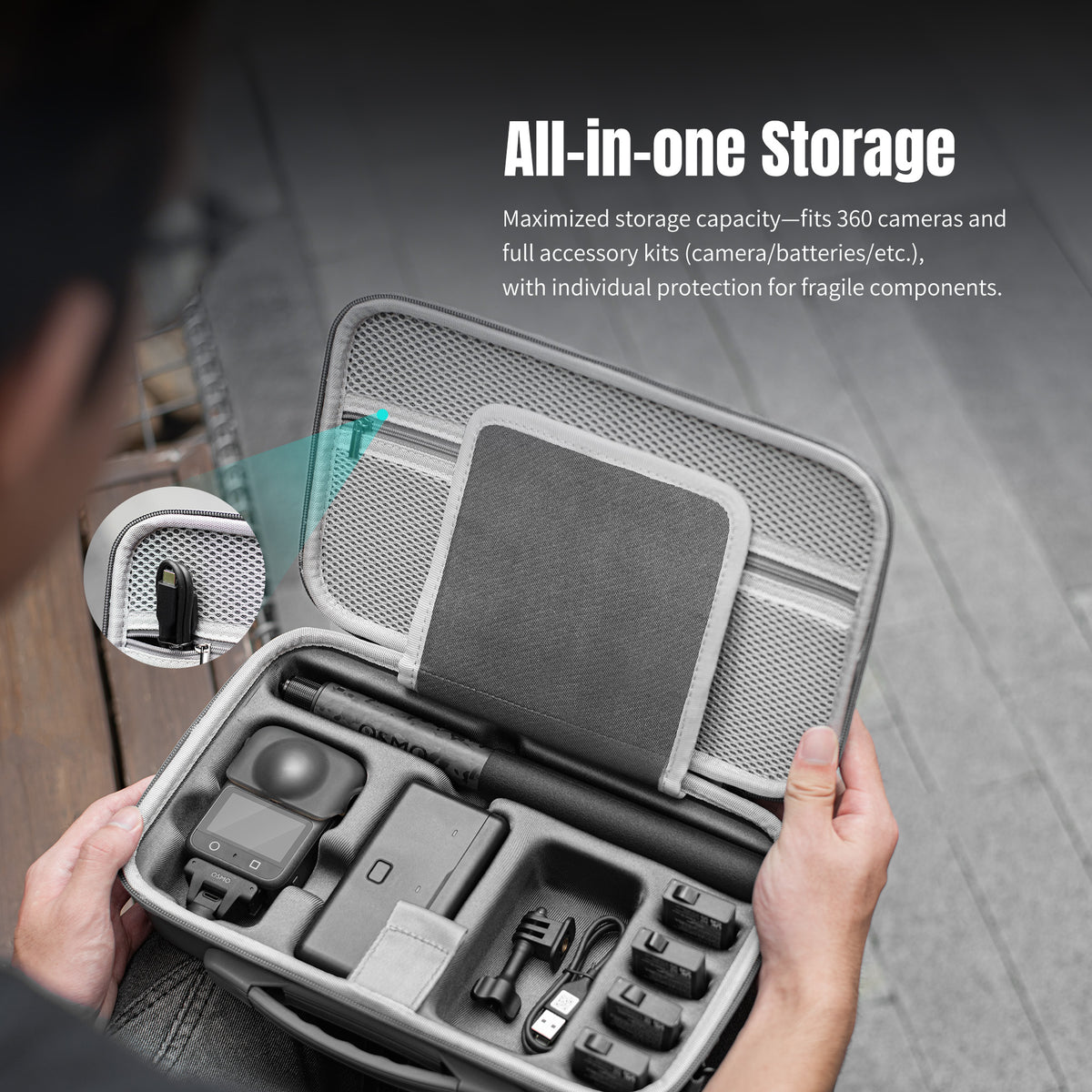 Osmo 360 All-in-One Combo Carrying Case (Compatible with 1st and 2nd Gen)
