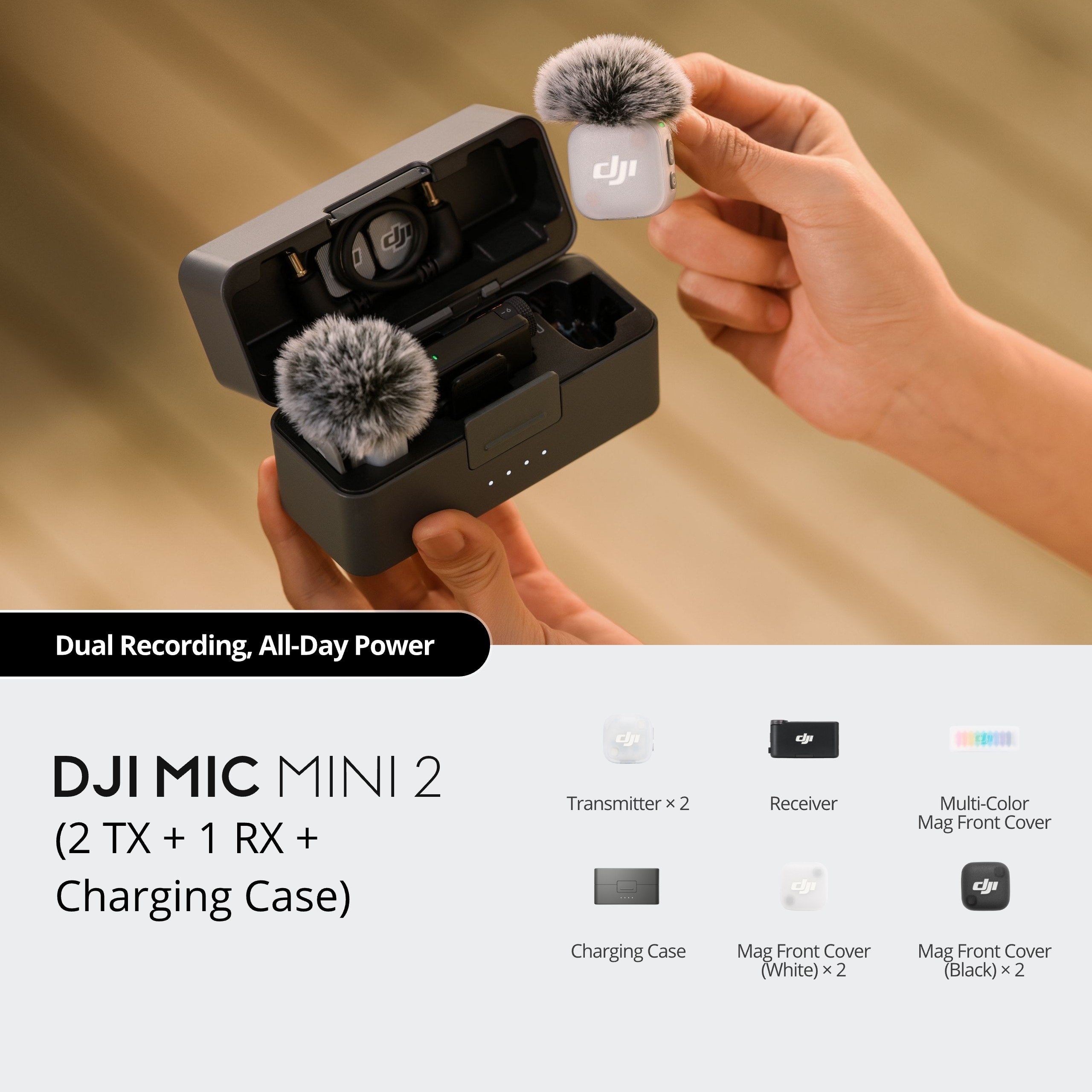 DJI Mic Mini 2 (2 TX + 1 RX + Charging Case) – DJI Hasselblad