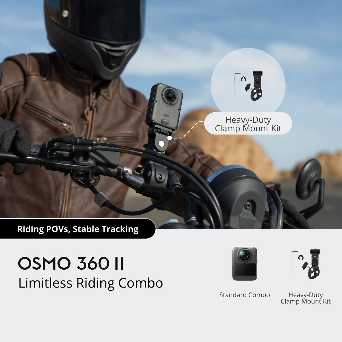 DJI Osmo 360 II Action Camera - Limitless Riding Combo