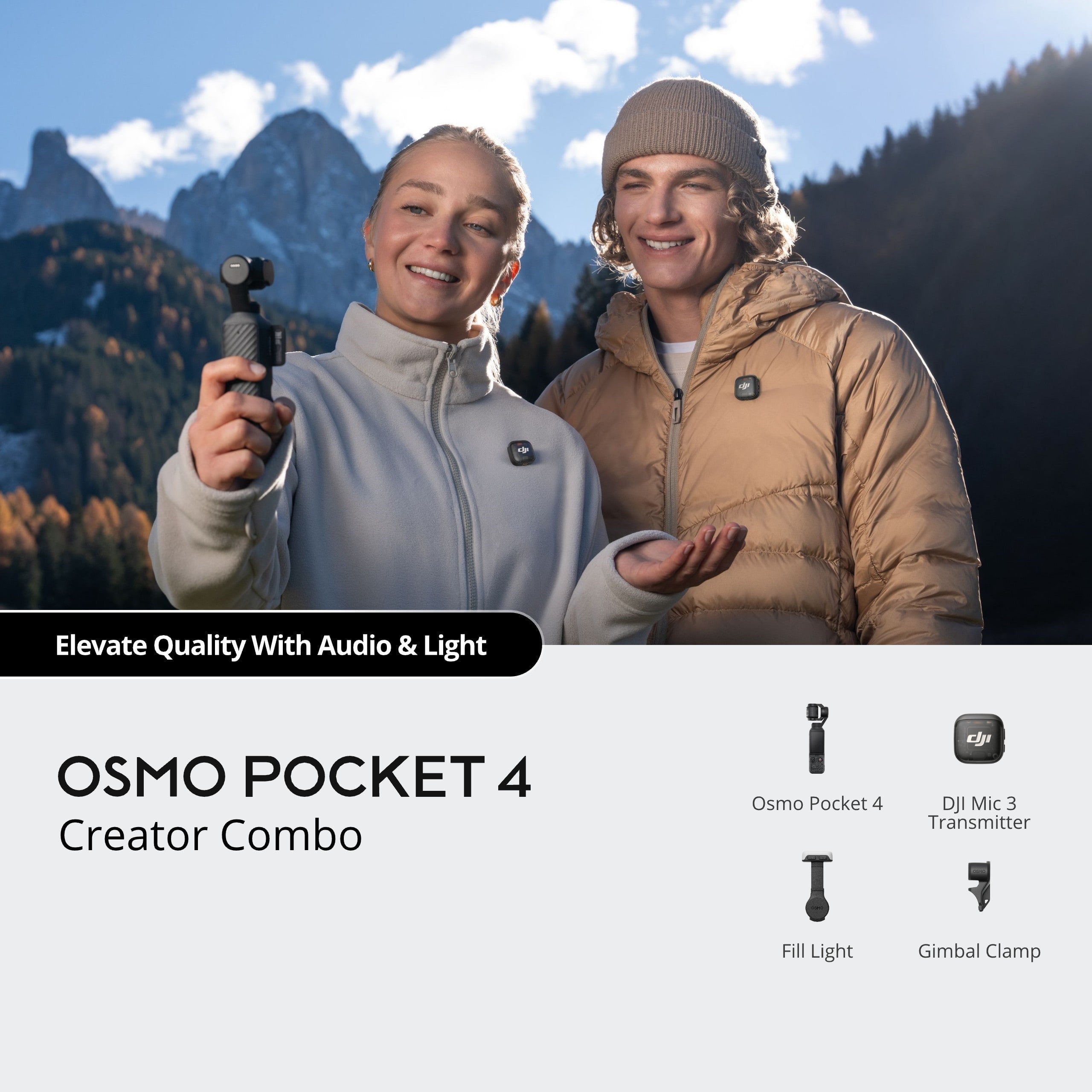 DJI Osmo Pocket 4 Handheld Camera (Creator Combo)