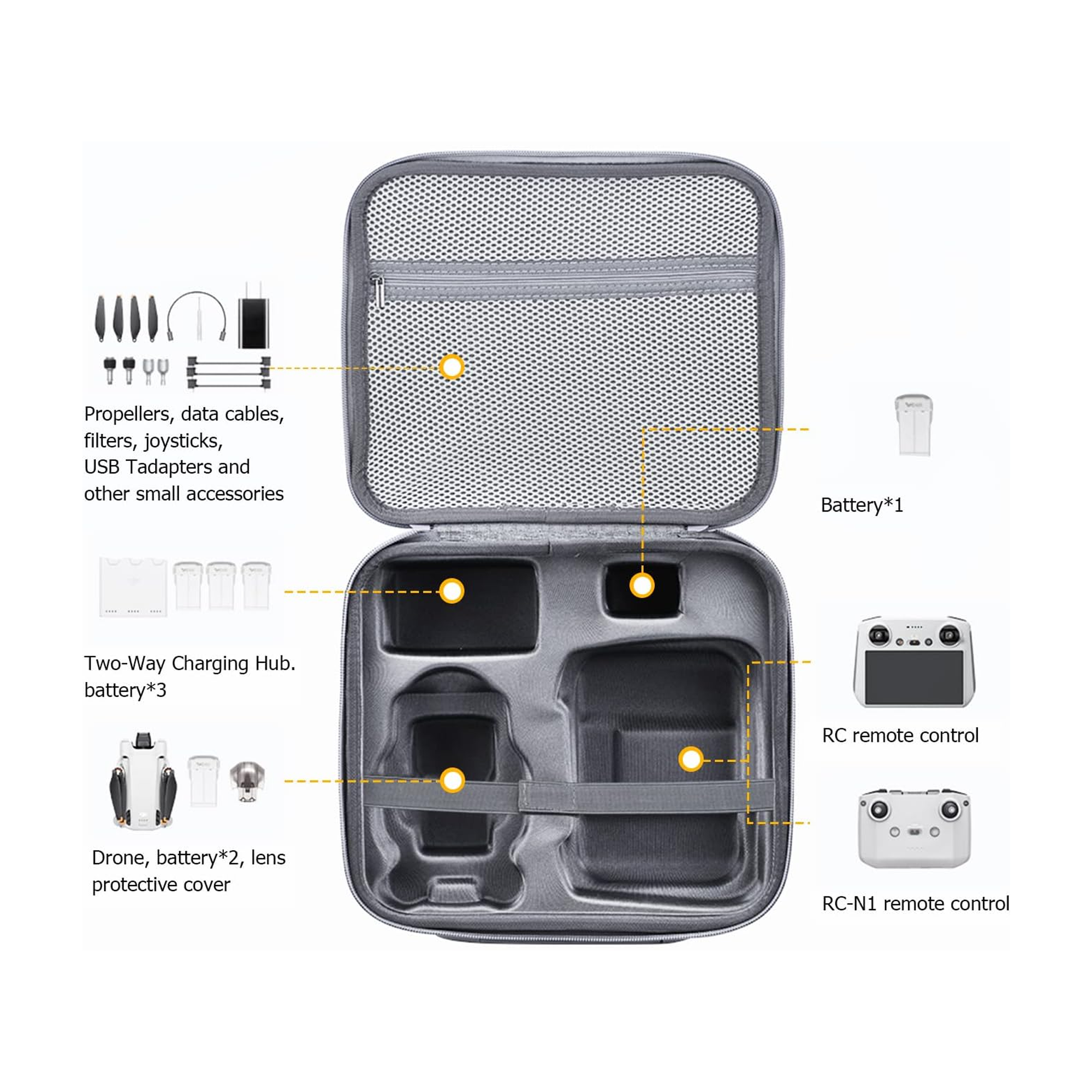 STARTRC Waterproof Case For DJI Mini 4 Pro/Mini 3 Series - Portable Travel Bag For Drone & Accessories