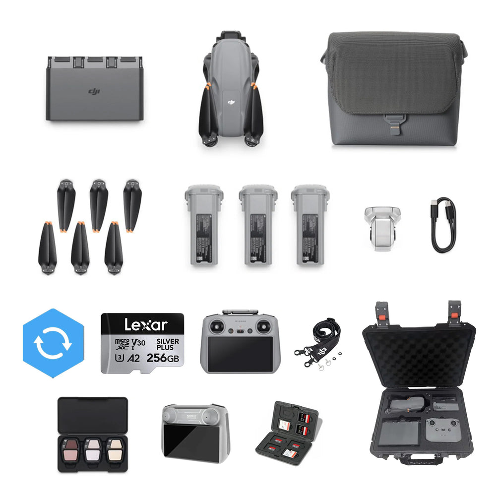 DJI Air 3S Camera Drone Fly More Combo with RC 2 Controller - Sky Master Bundle