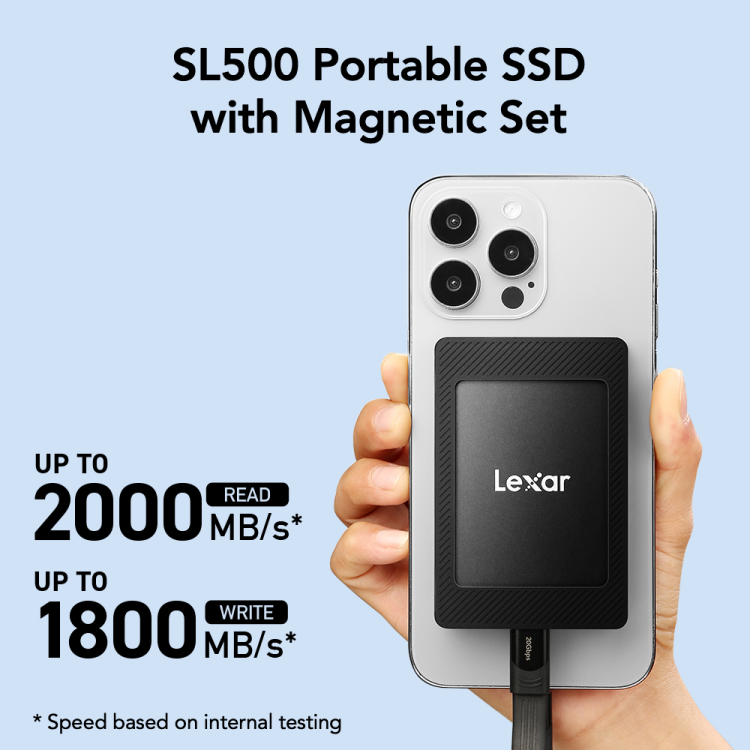 Lexar SL500 1TB Portable SSD with Magnetic Set