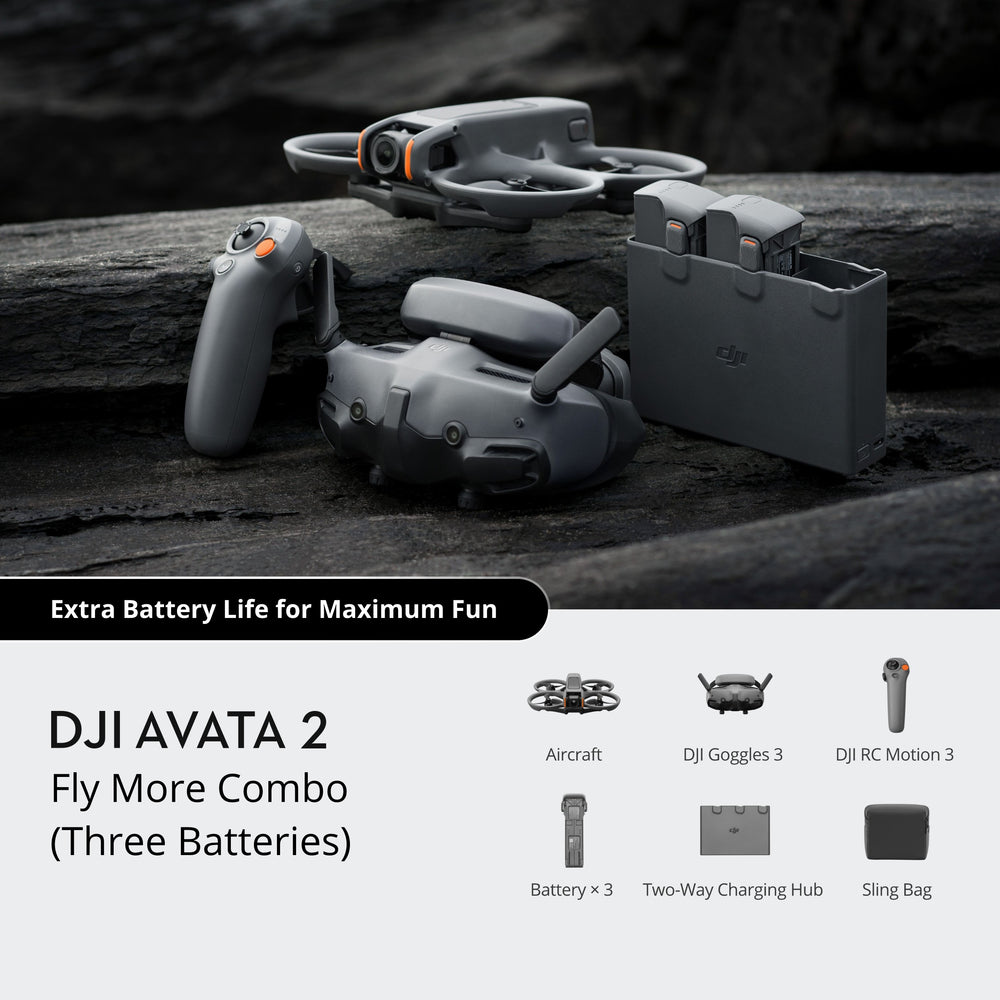 DJI Avata 2 Drone (Three Batteries) - FPV Master Bundle