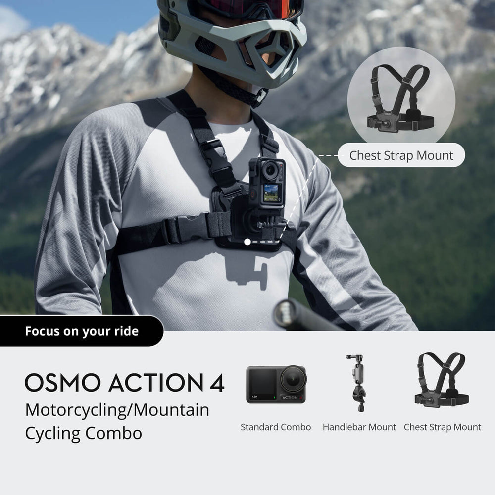 DJI Osmo Action 4 Camera Motorbiking/Mountain Biking Combo