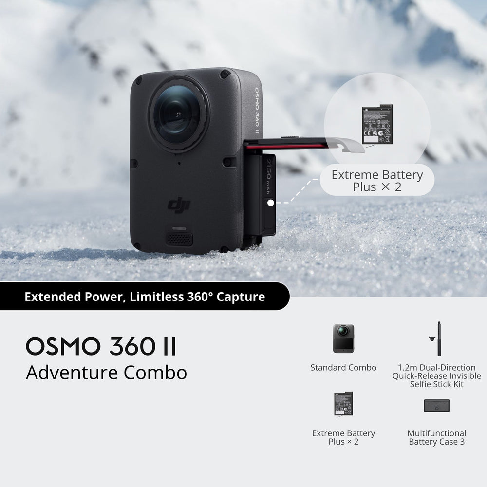 DJI Osmo 360 II Action Camera - Adventure Combo